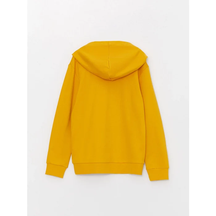 LCW Kids Sarı Baskılı Uzun Kollu Erkek Çocuk Hoodie