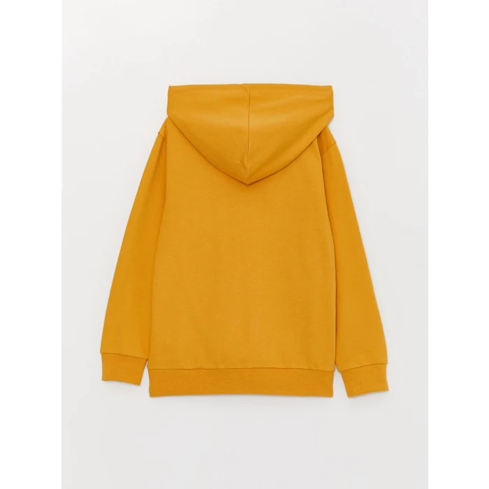 LCW Kids Sarı Baskılı Uzun Kollu Erkek Çocuk Hoodie