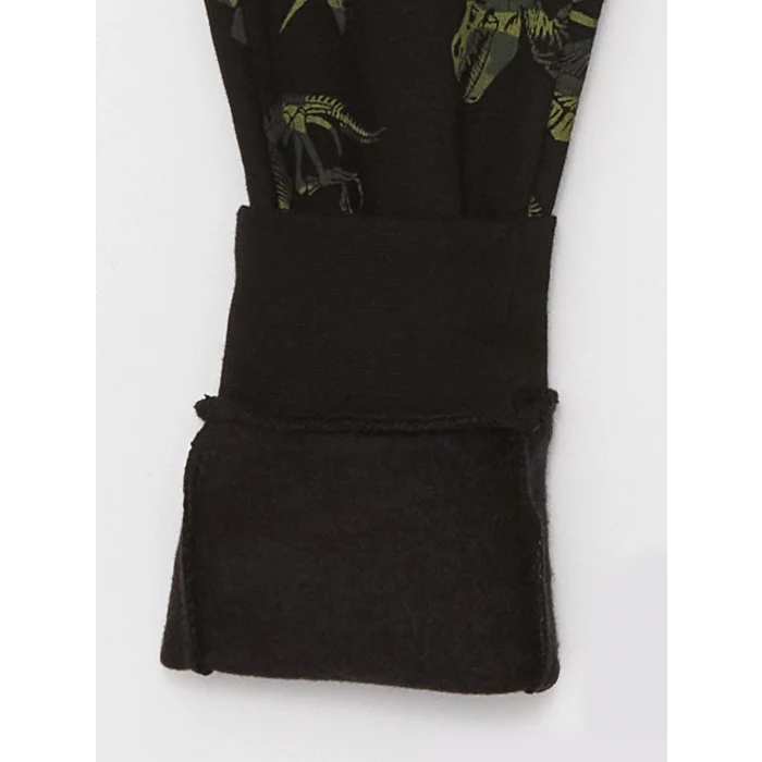 LCW Kids Siyah Beli Lastikli Baskılı Erkek Çocuk Jogger Eşofman Altı