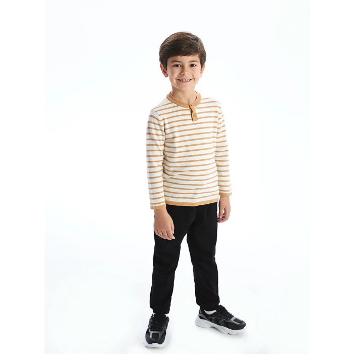LCW Kids Siyah Beli Lastikli Erkek Çocuk Jogger Pantolon