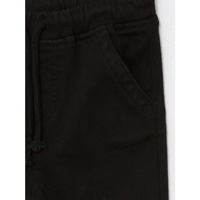LCW Kids Siyah Beli Lastikli Erkek Çocuk Jogger Pantolon
