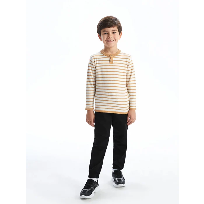 LCW Kids Siyah Beli Lastikli Erkek Çocuk Jogger Pantolon