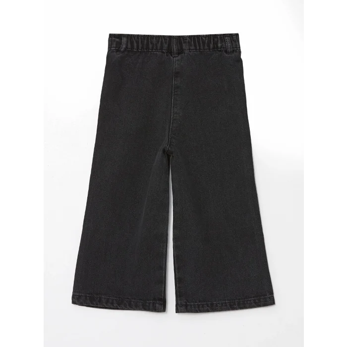 LCW Kids Siyah Beli Lastikli Kız Bebek Jean Pantolon