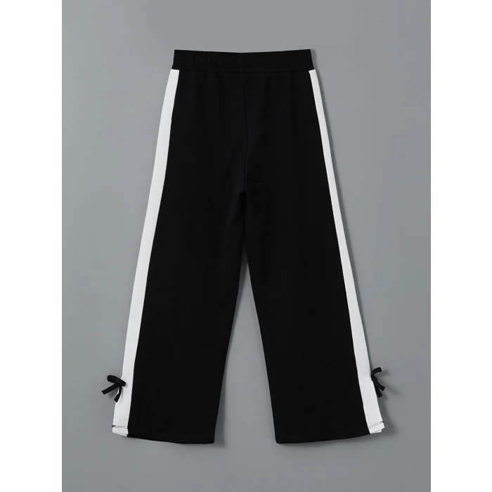 LCW Kids Siyah Beli Lastikli Kız Çocuk Eşofman Altı