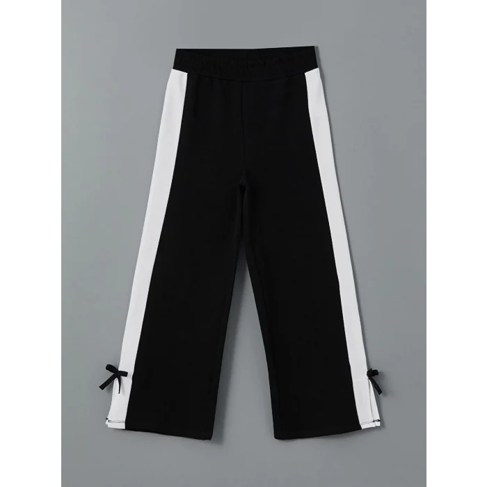 LCW Kids Siyah Beli Lastikli Kız Çocuk Eşofman Altı