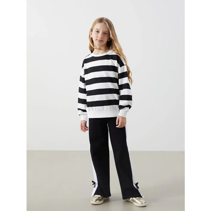 LCW Kids Siyah Beli Lastikli Kız Çocuk Eşofman Altı