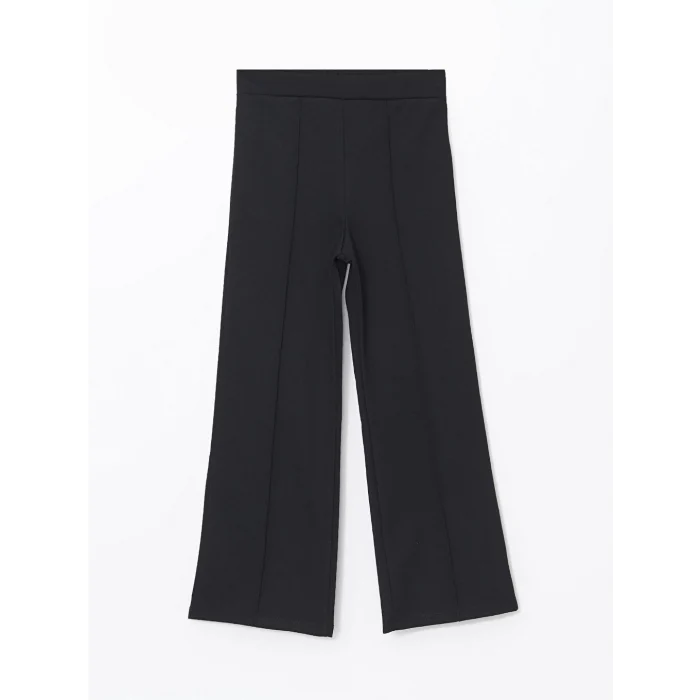 LCW Kids Siyah Beli Lastikli Kız Çocuk İspanyol Paça Tayt