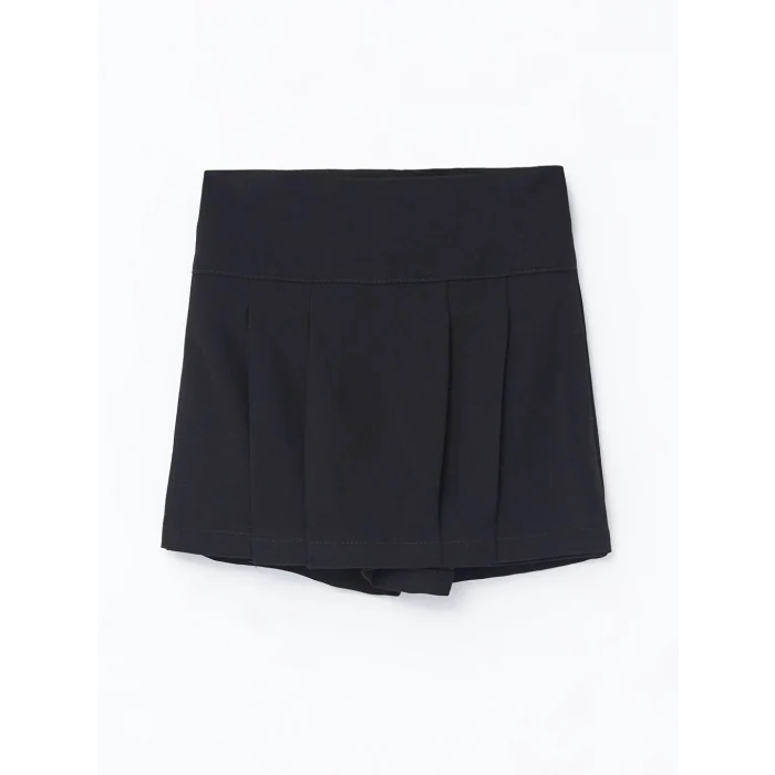 LCW Kids Siyah Beli Lastikli Kız Çocuk Şort Etek