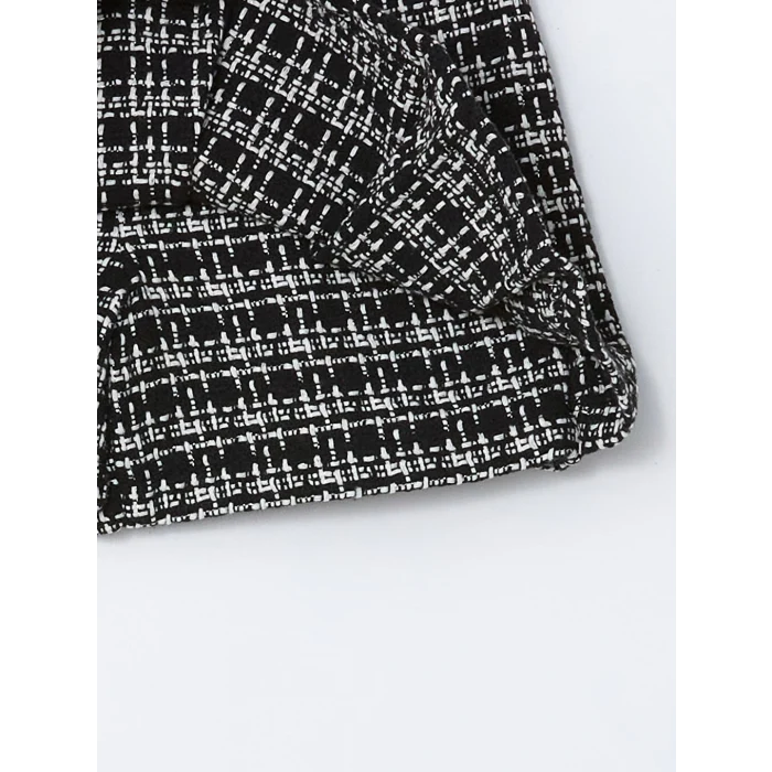 LCW Kids Siyah Beli Lastikli Tüvit Kız Çocuk Şort Etek