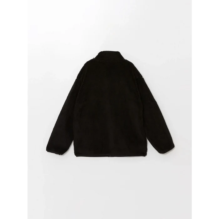 LCW Kids Siyah Dik Yaka Erkek Çocuk Polar Hırka