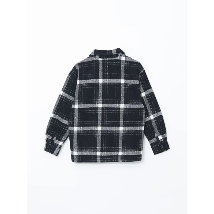 LCW Kids Siyah Ekose Erkek Çocuk Gömlek Ceket