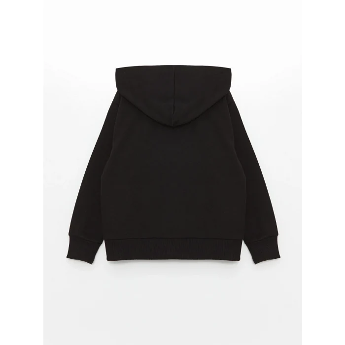 LCW Kids Siyah Uzun Kollu Kız Çocuk Kalın Fermuarlı Sweatshirt