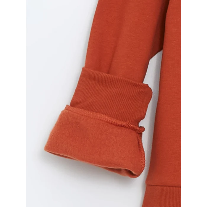 LCW Kids Turuncu Bisiklet Yaka Kız Çocuk Sweatshirt