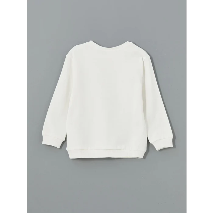 LCW Kids Yeşil Bisiklet Yaka Baskılı Erkek Çocuk Sweatshirt 2li