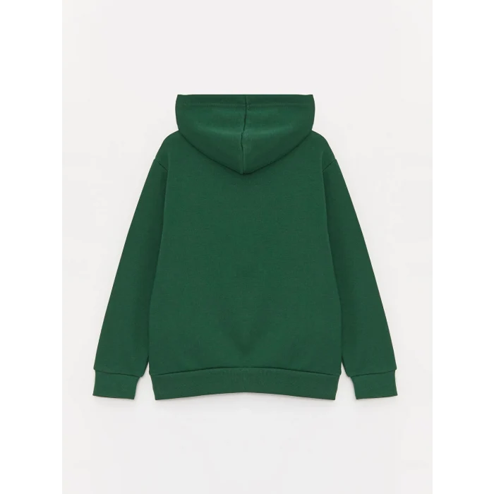 LCW Kids Yeşil Yılbaşı Temalı Uzun Kollu Erkek Çocuk Hoodie