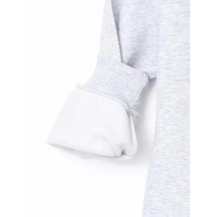 LCW Modest Beyaz Bisiklet Yaka Boston Baskılı Kadın Sweatshirt Tunik