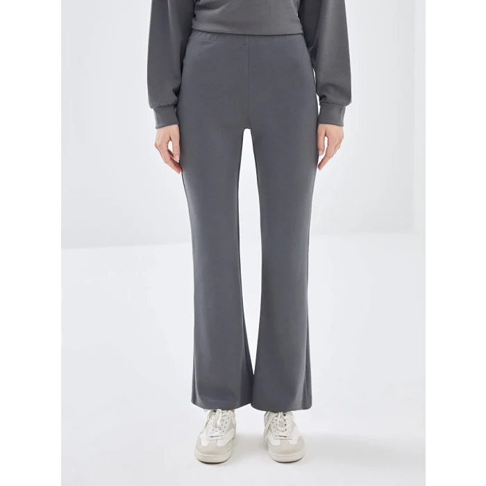 LCW Modest Gri Beli Lastikli İspanyol Paça Kadın Eşofman Altı