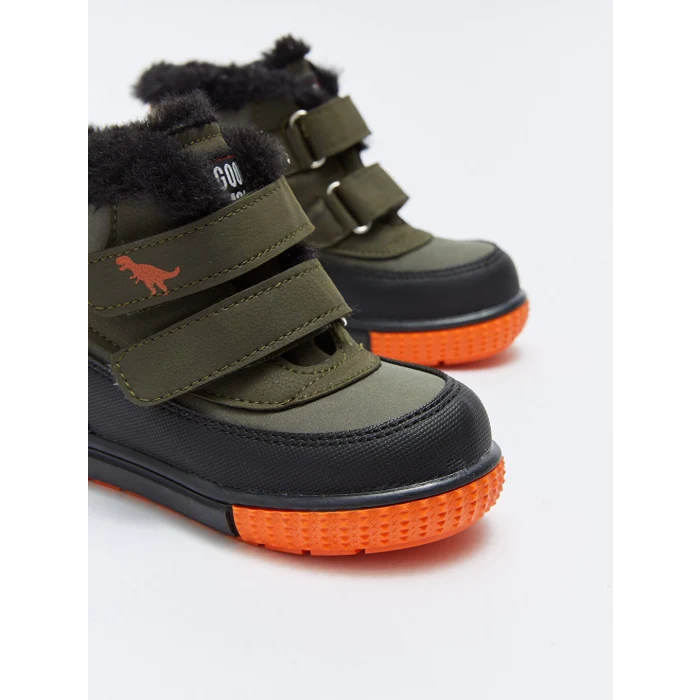 LCW STEPS Haki Baskılı Cırt Cırtlı Erkek Bebek Bot