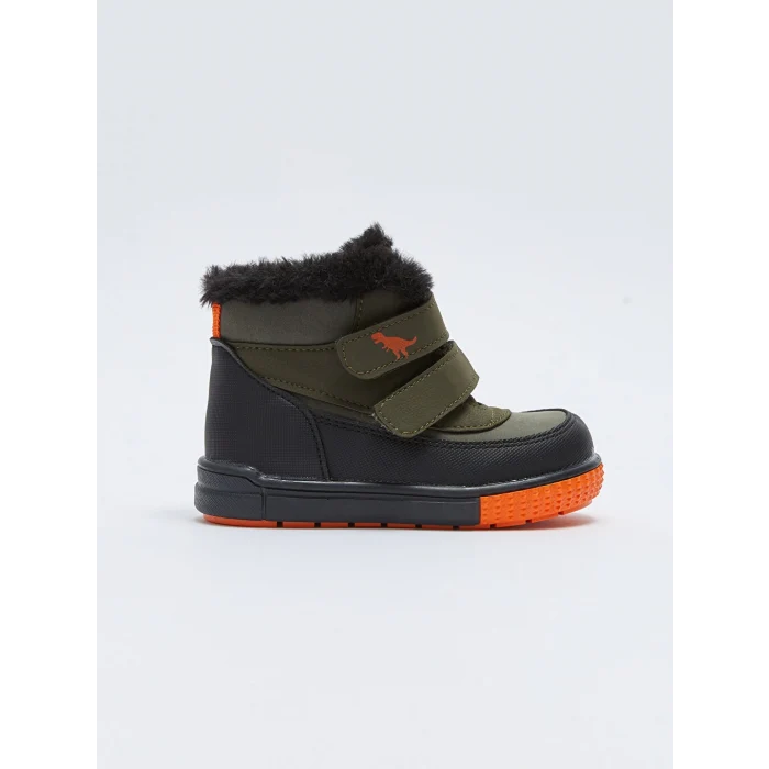 LCW STEPS Haki Baskılı Cırt Cırtlı Erkek Bebek Bot