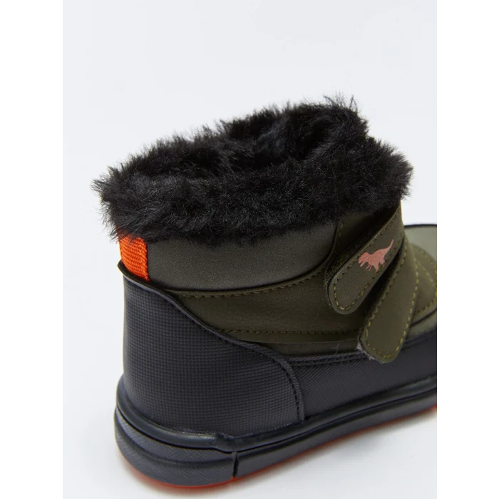 LCW STEPS Haki Baskılı Cırt Cırtlı Erkek Bebek Bot