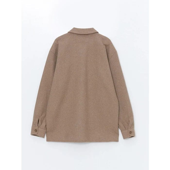 LCW Vision Bej Regular Fit Uzun Kollu Erkek Gömlek Ceket