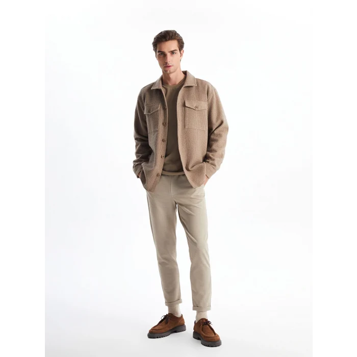 LCW Vision Bej Regular Fit Uzun Kollu Erkek Gömlek Ceket
