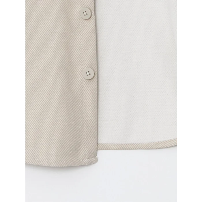 LCW Vision Bej Uzun Kollu Erkek Çocuk Gömlek Ceket