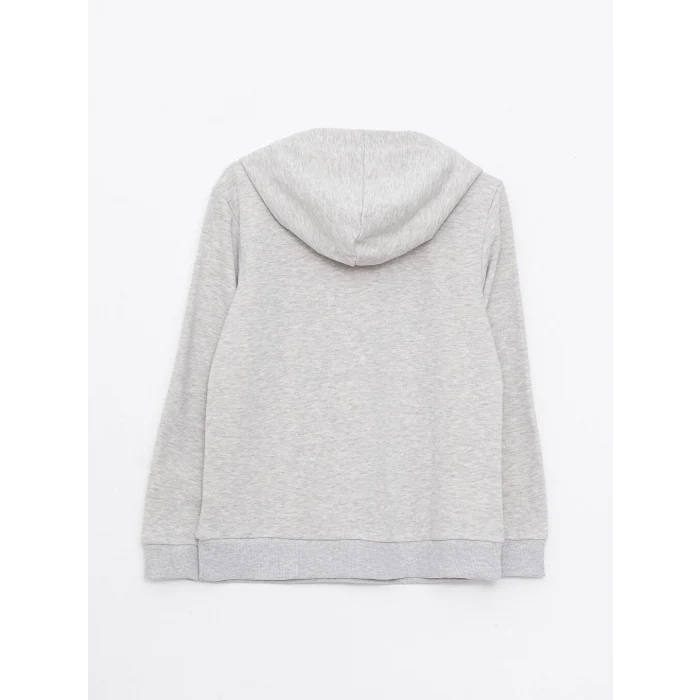 LCW Vision Gri Baskılı Kadın Kalın Hoodie