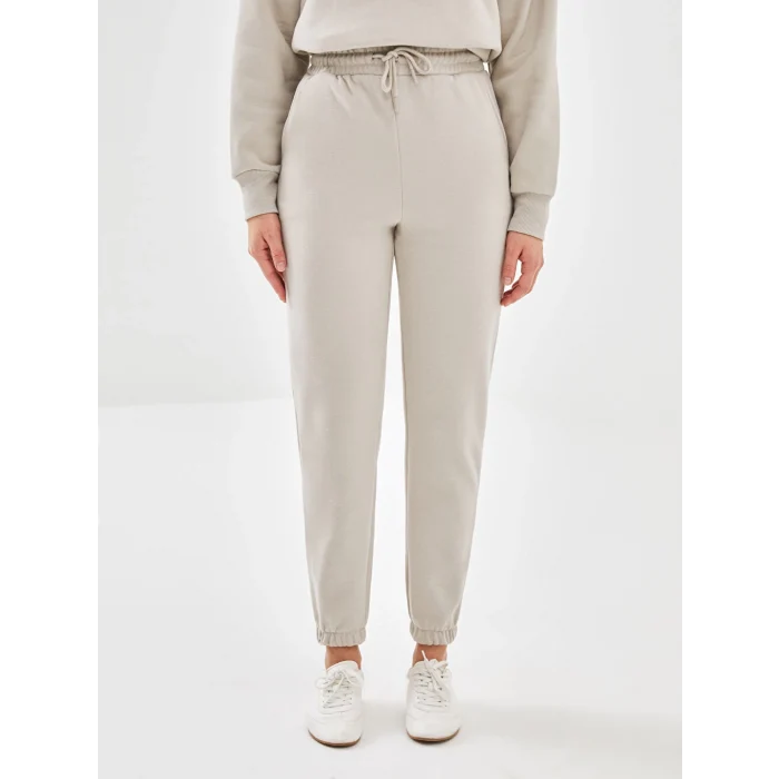 LCW Vision Gri Beli Lastikli Kadın Kalın Jogger Eşofman Altı