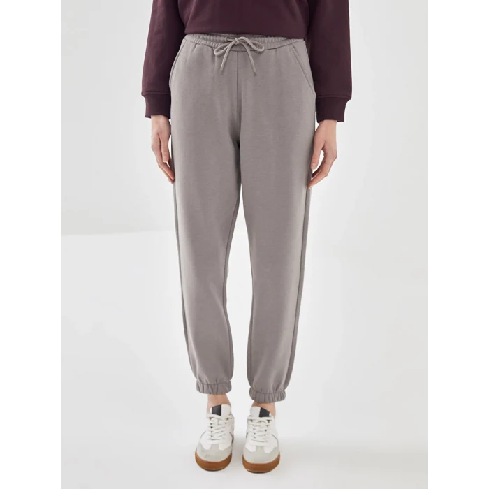 LCW Vision Gri Beli Lastikli Kadın Kalın Jogger Eşofman Altı