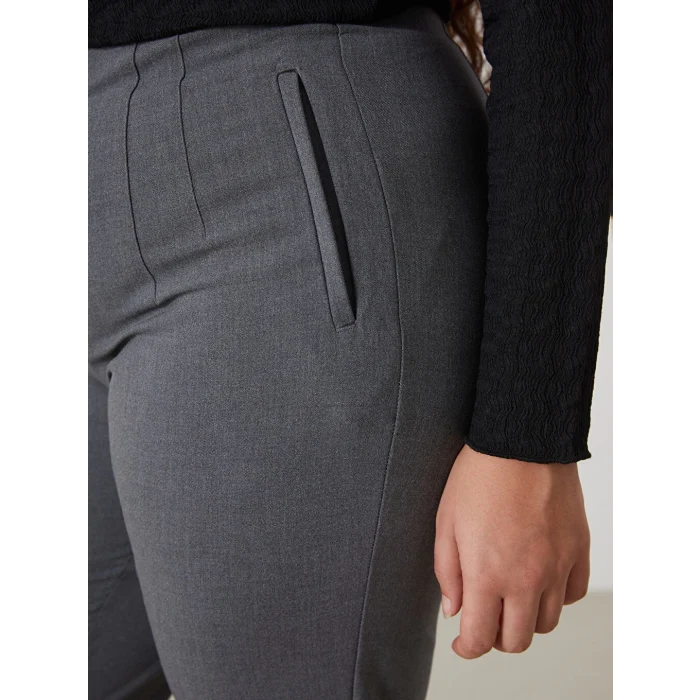 LCW Vision Gri Dar Fit Kadın Pantolon