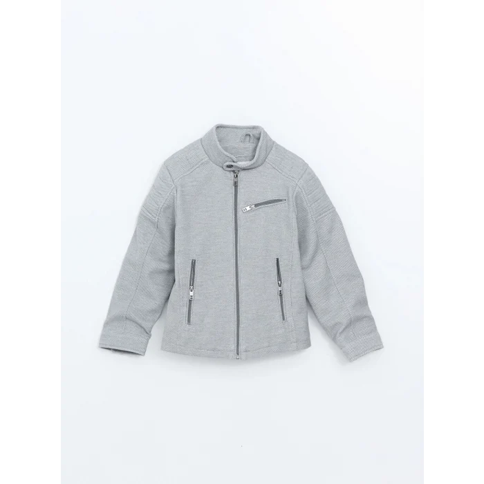 LCW Vision Gri Dik Yaka Erkek Çocuk Mont
