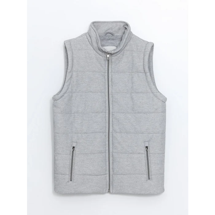 LCW Vision Gri Dik Yaka Erkek Çocuk Yelek