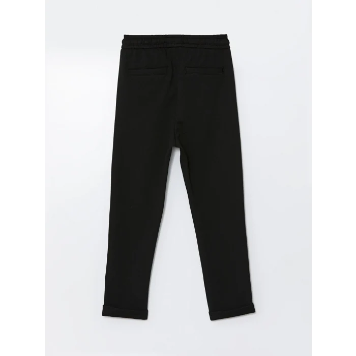LCW Vision Siyah Beli Lastikli Slim Fit Erkek Çocuk Pantolon