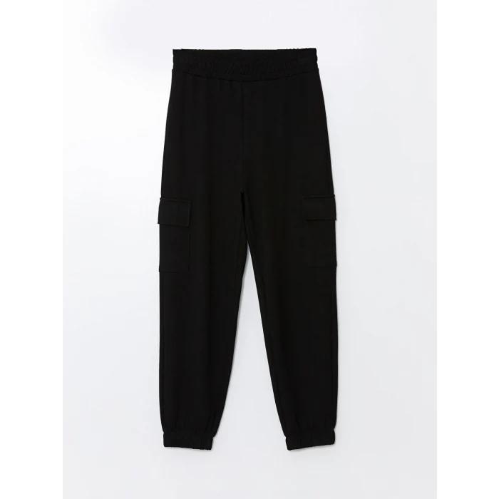 LCW Vision Siyah Kadın Beli Lastikli Düz Jogger Eşofman Altı