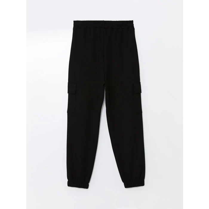LCW Vision Siyah Kadın Beli Lastikli Düz Jogger Eşofman Altı