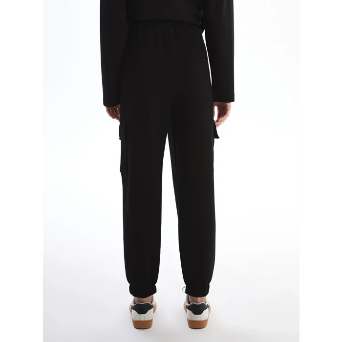 LCW Vision Siyah Kadın Beli Lastikli Düz Jogger Eşofman Altı