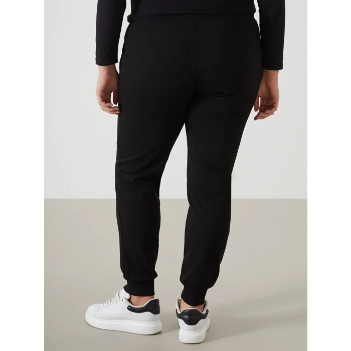 LCW Vision Siyah Kadın Beli Lastikli Düz Jogger Eşofman Altı