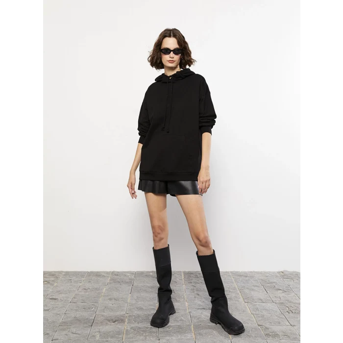 LCW Vision Siyah Kadın Hoodie