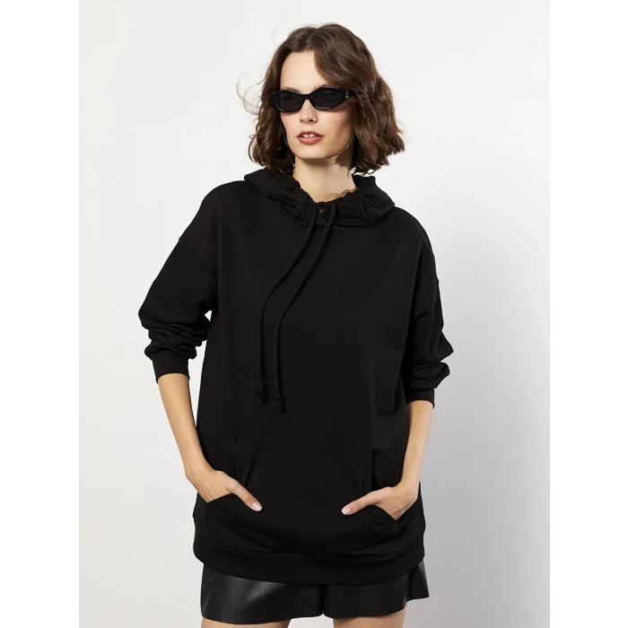 LCW Vision Siyah Kadın Hoodie