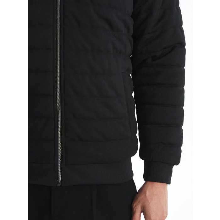 LCW Vision Siyah Slim Fit Dik Yaka Erkek Mont