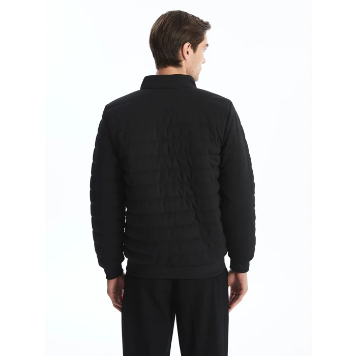 LCW Vision Siyah Slim Fit Dik Yaka Erkek Mont