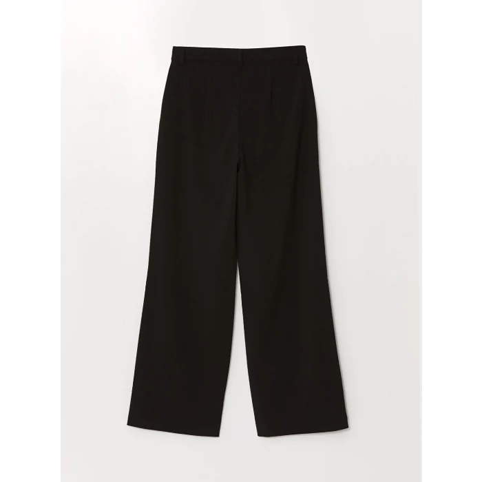 LCW Vision Siyah Standart Fit Düz Geniş Paça Kadın Pantolon