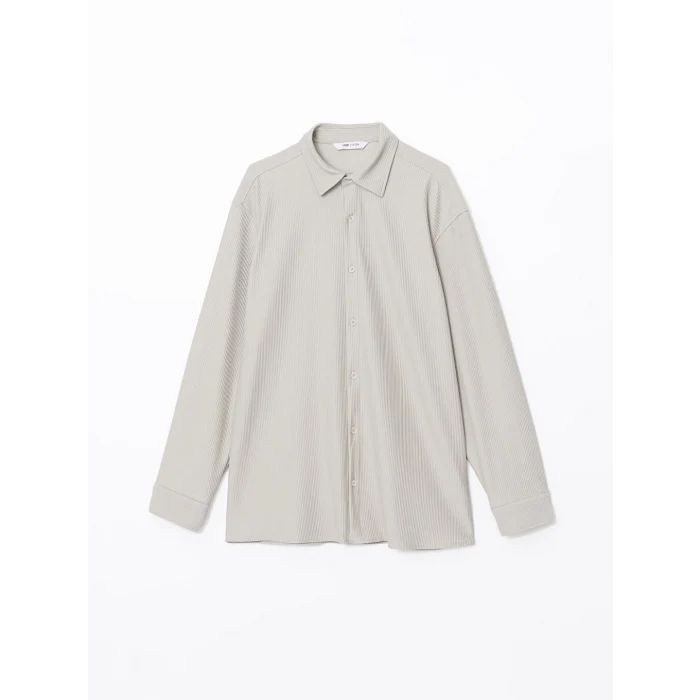 LCW Vision Yeşil Rahat Kalıp Uzun Kollu Erkek Dokulu Gömlek