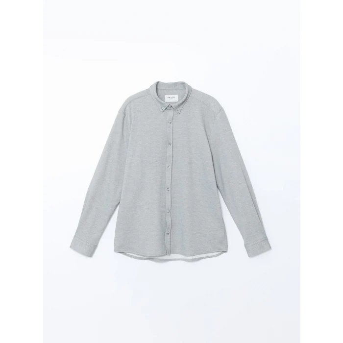 LCW Vision Yeşil Slim Fit Uzun Kollu Erkek Gömlek