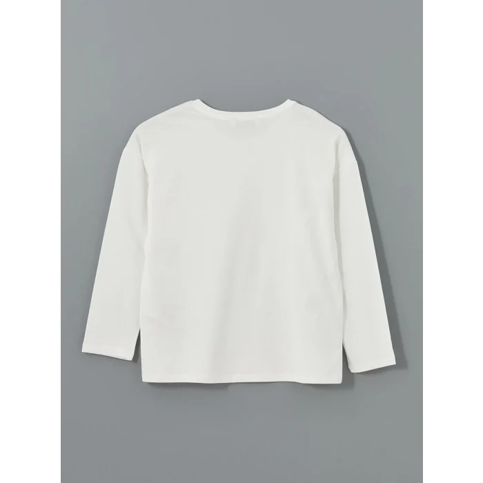 LCW Young Bej Bisiklet Yaka Baskılı Kadın Pijama Takımı