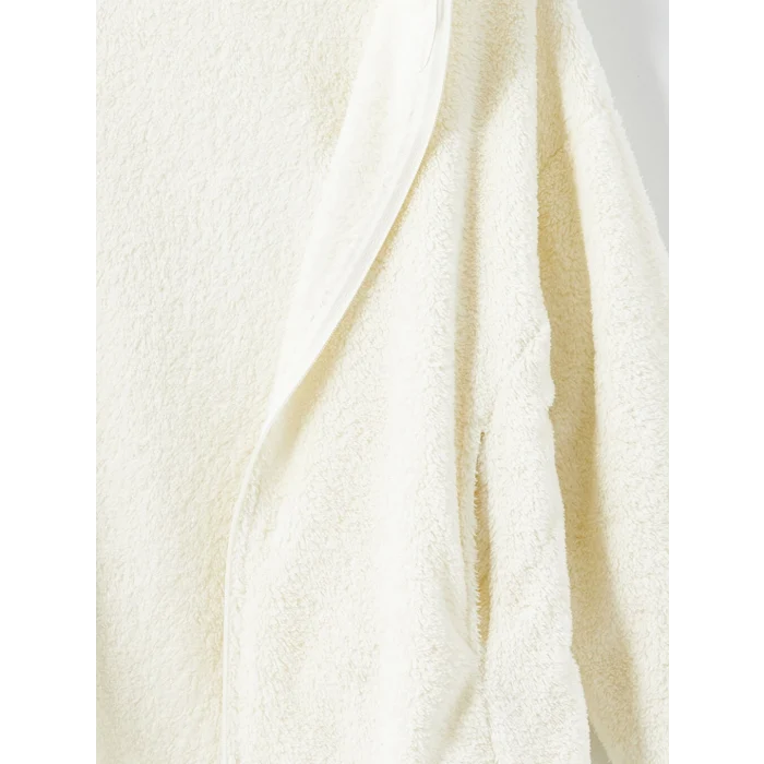 LCWAIKIKI Basic Ekru Dik Yaka Pelüş Kadın Fermuarlı Sweatshirt