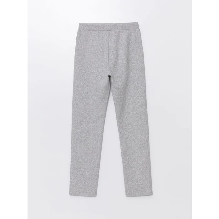 LCWAIKIKI Basic Gri Kadın Beli Lastikli Düz Eşofman Altı