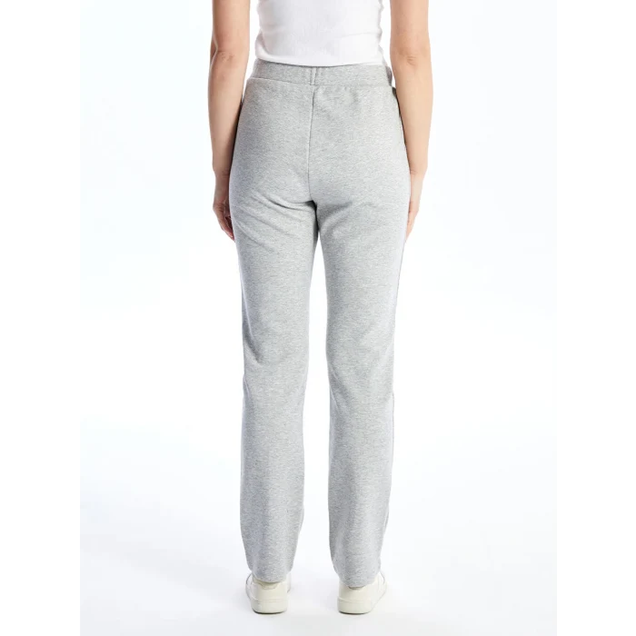 LCWAIKIKI Basic Gri Kadın Beli Lastikli Düz Eşofman Altı