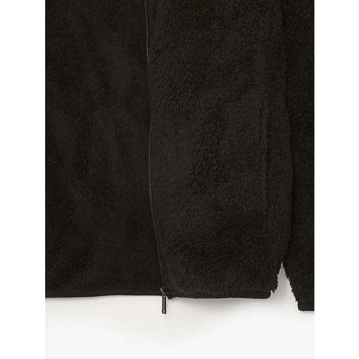 LCWAIKIKI Basic Siyah Dik Yaka Pelüş Kadın Fermuarlı Sweatshirt